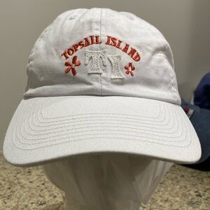 White Baseball Cap Topsail Island